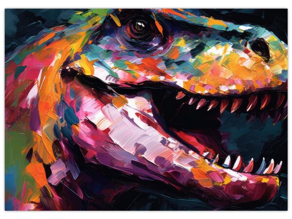 Tablou - Dinozaur, pictură (70x50 cm)