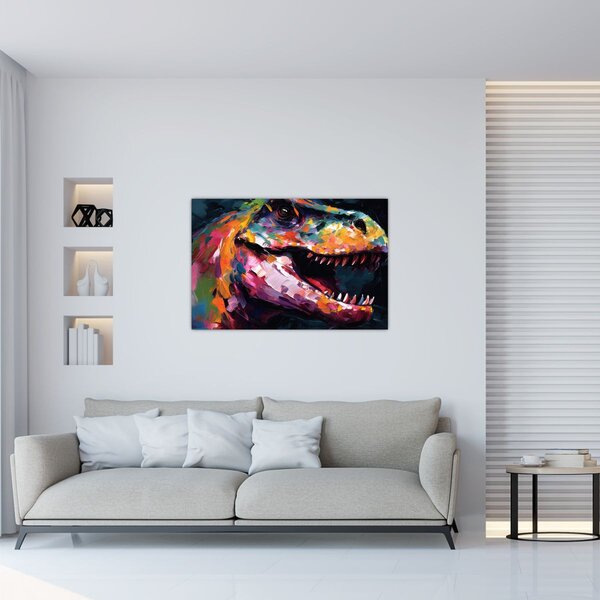Tablou - Dinozaur, pictură (90x60 cm)