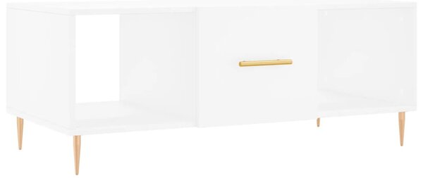 Măsuță de cafea, alb, 102x50x40 cm, lemn compozit