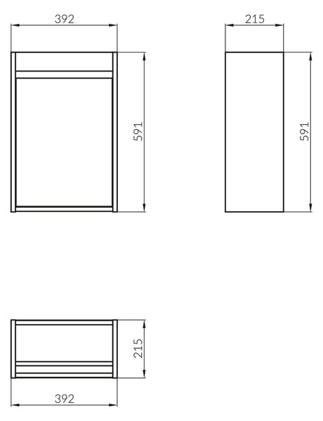 Set dulap Cersanit Crea S924-001, lavoar Cersanit Crea K114-004
