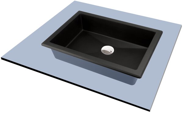 Deante Correo lavoar 50x35 cm dreptunghiular încastrat-sub blat negru mat CQR_NU5U