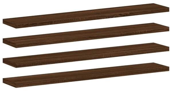 Rafturi de perete, 4 buc., stejar maro, 60x10x1,5 cm, lemn