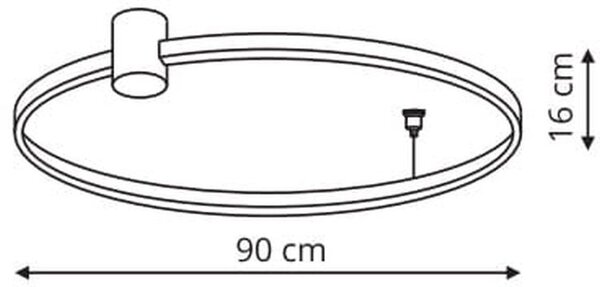 Light Prestige Ring lampă de tavan 1x50 W negru LP-909/1CLBKCCT