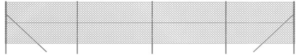 Gard plasă de sârmă, antracit, 1,4x10 m