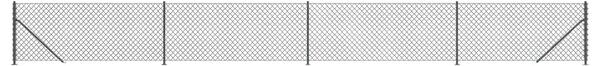 Gard plasă de sârmă cu bordură, antracit, 0,8x10 m