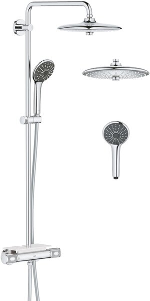Grohe Vitalio Joy set de duș perete cu termostat cu duș de ploaie StarLight Chrome 26403002