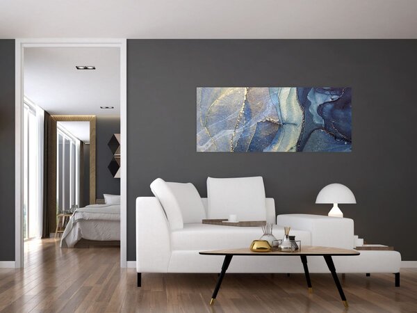 Tablou - Abstracție cu cerneală cu alcool (120x50 cm)