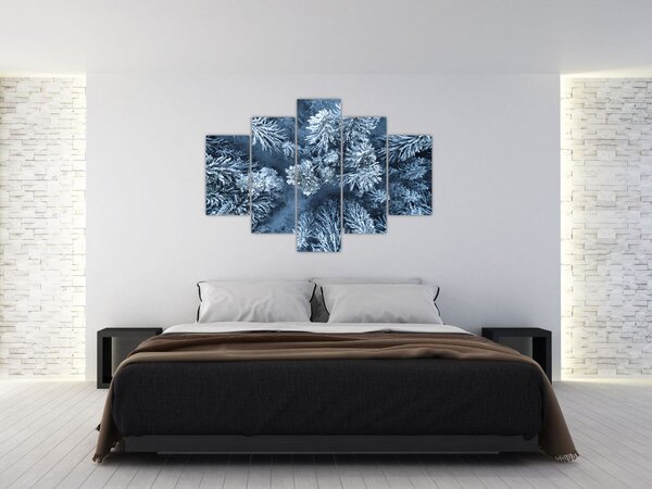 Tablou - Pădure înzăpezită (150x105 cm)