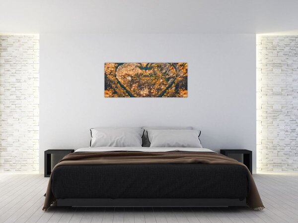 Tablou - Râu în formă de inimă (120x50 cm)