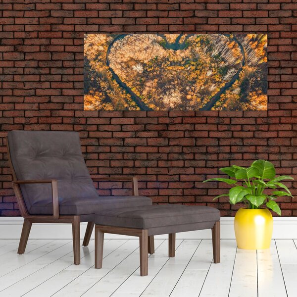Tablou - Râu în formă de inimă (120x50 cm)