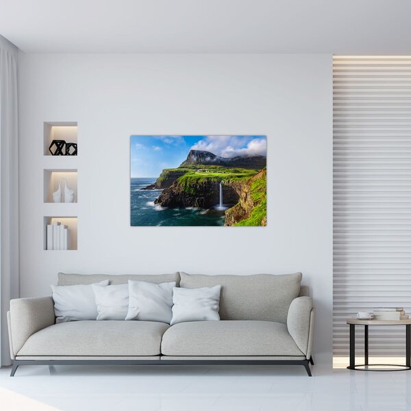 Tablou - Cascada Múlafossur (90x60 cm)
