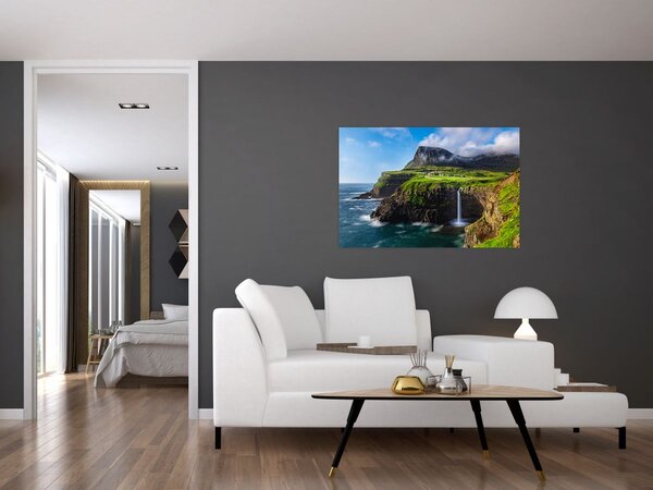 Tablou - Cascada Múlafossur (90x60 cm)