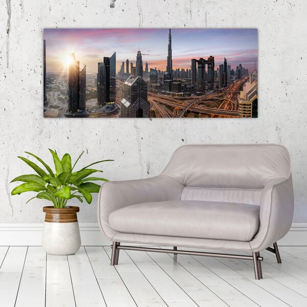 Tablou - Panorama din Dubai (120x50 cm)