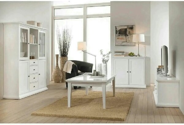 Masuta cafea PARIS 79872, alb, PAL infoliat, 135x75x53 cm
