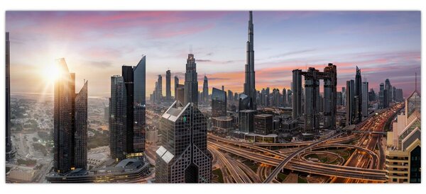 Tablou - Panorama din Dubai (120x50 cm)