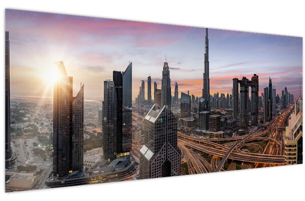 Tablou - Panorama din Dubai (120x50 cm)