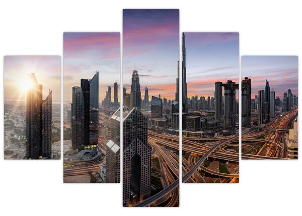 Tablou - Panorama din Dubai (150x105 cm)