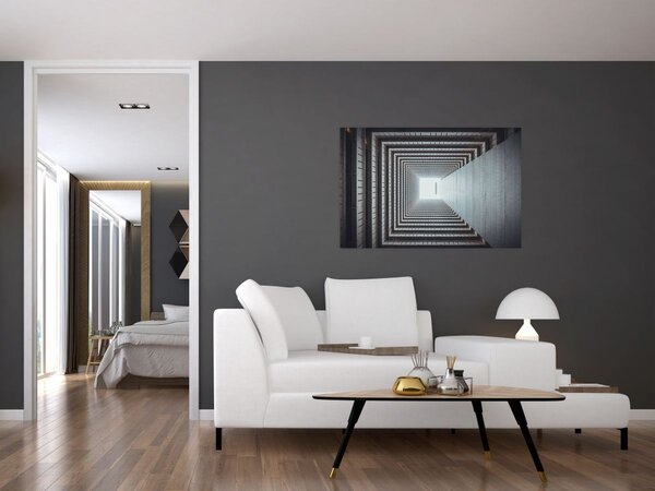 Tablou - Vedere din interiorul clădirii (90x60 cm)