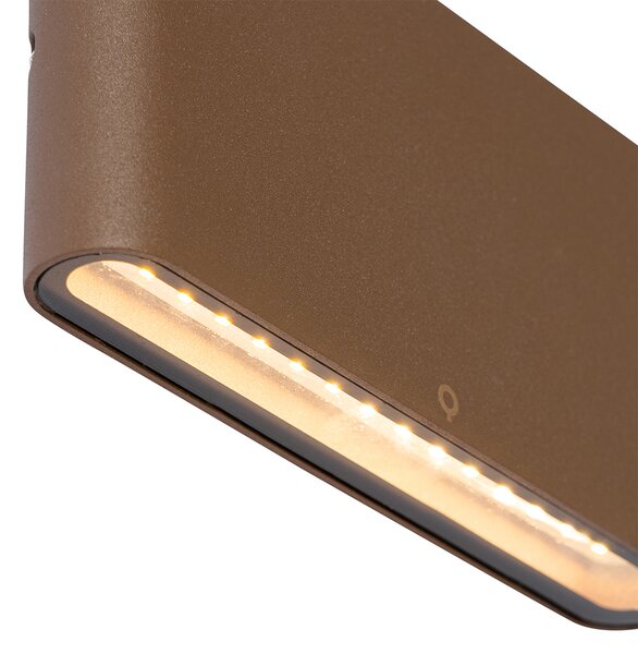 Lampa de perete exterioară modernă maro ruginiu 17,5 cm cu LED inclus IP65 - Batt