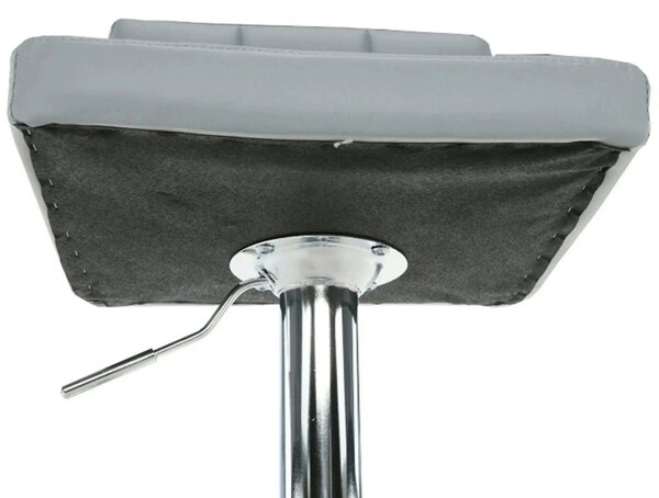 Scaun bar KANDY NEW, gri/crom, piele ecologica/metal, 40x41x87/107 cm
