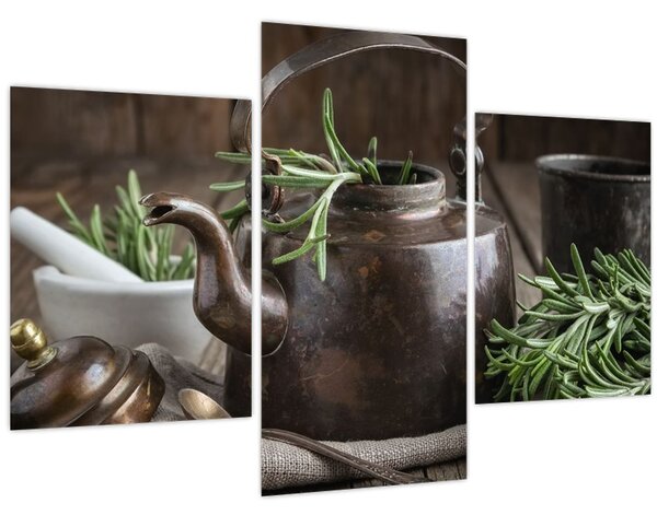 Tablou - Ceainic cu rozmarin (90x60 cm)