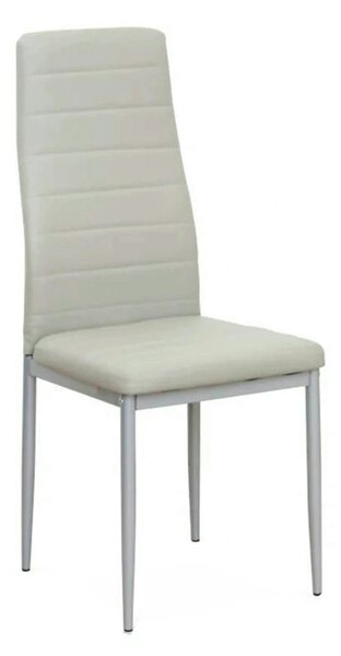 Scaun COLETA NOVA, gri, piele ecologica/metal, 41x49x96 cm