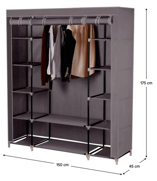 Stander haine METIN VNW15, maro, material textil/metal, 150x45x175 cm