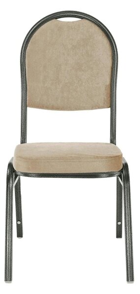 Scaun JEFF 2 NEW, stofa/metal, bej, 44x50x91 cm