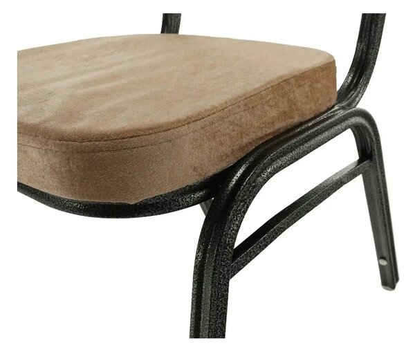 Scaun JEFF 2 NEW, stofa/metal, bej, 44x50x91 cm