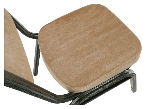Scaun JEFF 2 NEW, stofa/metal, bej, 44x50x91 cm