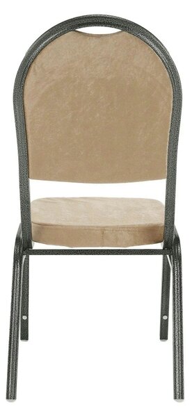 Scaun JEFF 2 NEW, stofa/metal, bej, 44x50x91 cm