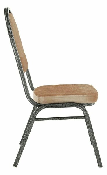 Scaun JEFF 2 NEW, stofa/metal, bej, 44x50x91 cm