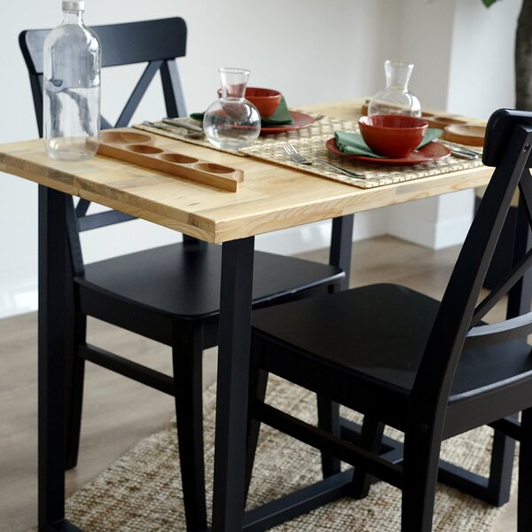 Masa bucatarie lemn.seria wood A-620,pin natur-negru,100x59x75 cm, 30103