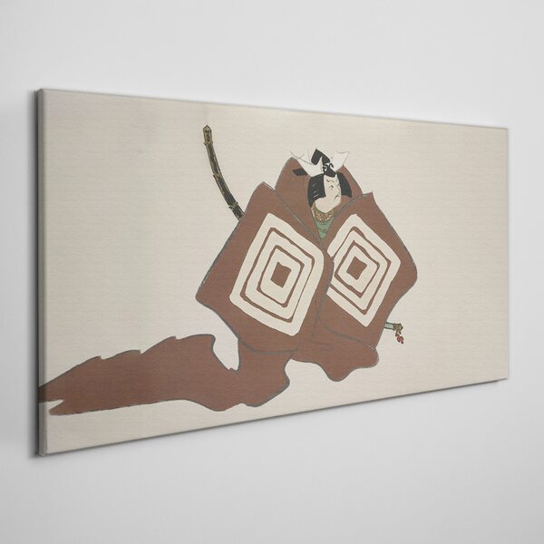 Tablou canvas Omul samurai abstract