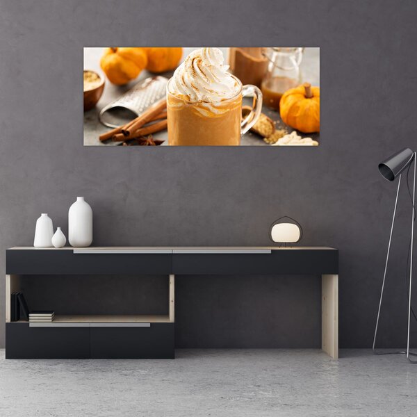 Tablou - Cafea cu lapte de dovleac (120x50 cm)