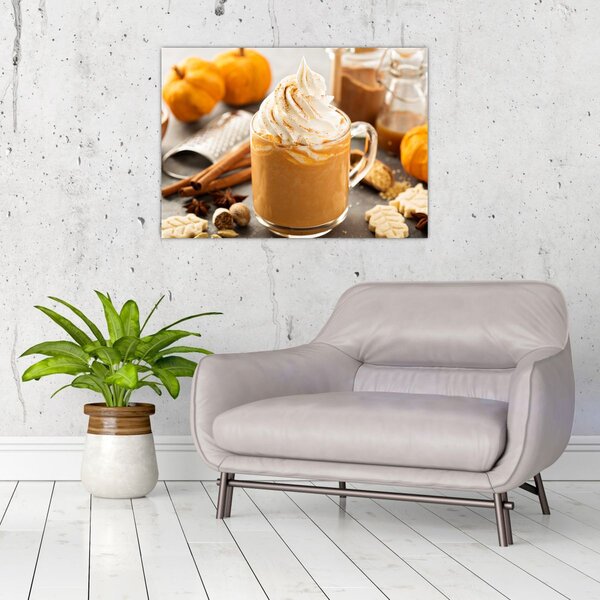 Tablou - Cafea cu lapte de dovleac (70x50 cm)