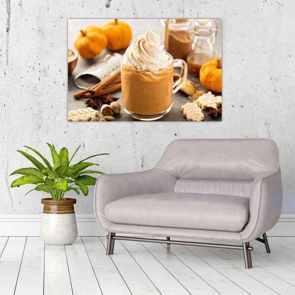 Tablou - Cafea cu lapte de dovleac (90x60 cm)