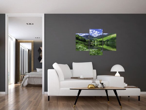 Tablou - Peisaj cu un lac (90x60 cm)