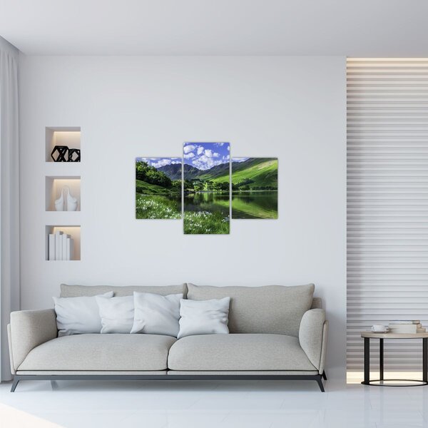 Tablou - Peisaj cu un lac (90x60 cm)
