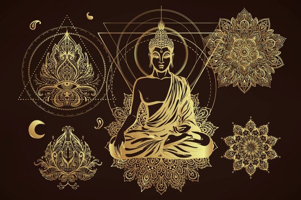 Tablou Buddha de aur