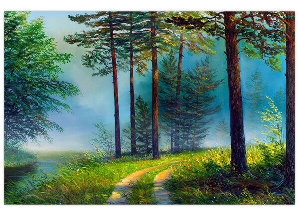 Tablou - Pictură în ulei de peisaj (90x60 cm)