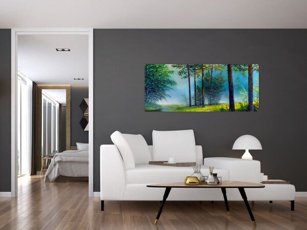 Tablou - Pictură în ulei de peisaj (120x50 cm)