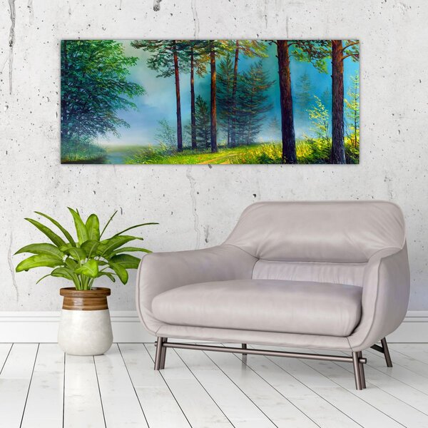 Tablou - Pictură în ulei de peisaj (120x50 cm)