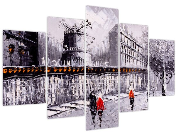Tablou - Pictură în ulei a orașului II. (150x105 cm)