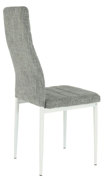 Scaun COLETA NOVA, gri/alb, textil/metal, 41x49x96 cm