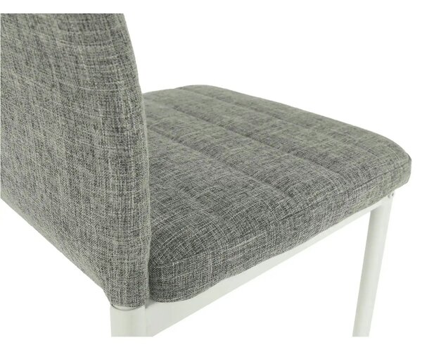 Scaun COLETA NOVA, gri/alb, textil/metal, 41x49x96 cm