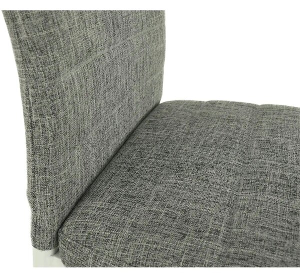 Scaun COLETA NOVA, gri/alb, textil/metal, 41x49x96 cm