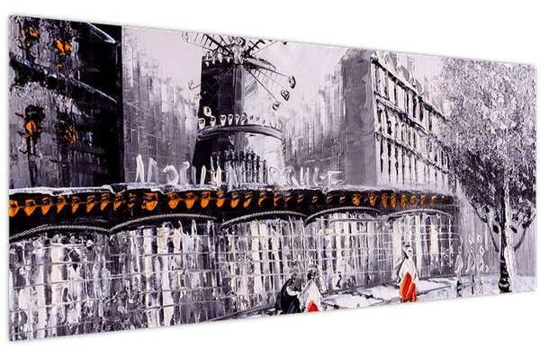Tablou - Pictură în ulei a orașului II. (120x50 cm)