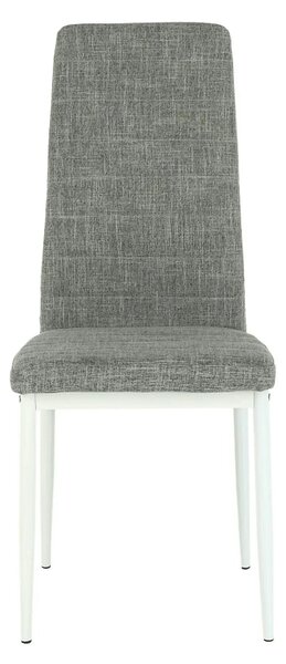 Scaun COLETA NOVA, gri/alb, textil/metal, 41x49x96 cm