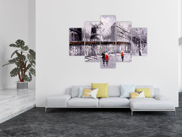 Tablou - Pictură în ulei a orașului II. (150x105 cm)
